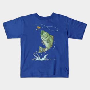 Bass jumping at night Kids T-Shirt